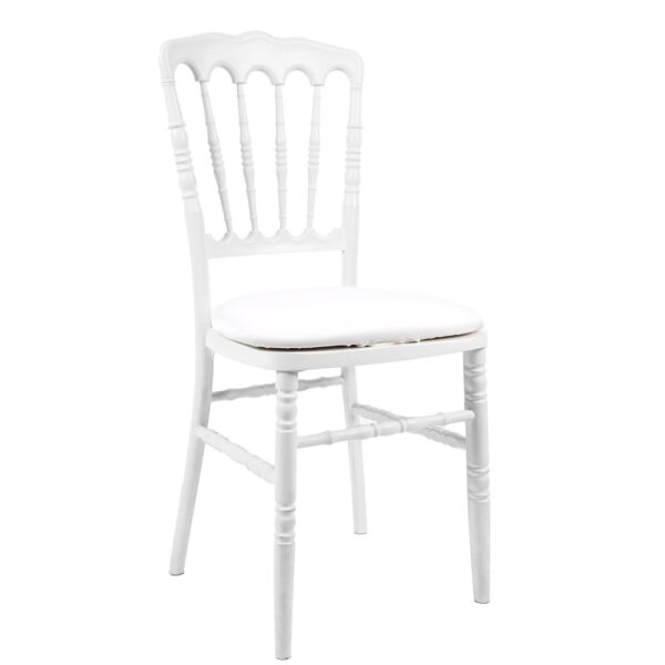 location de chaise napoléon blanche bois